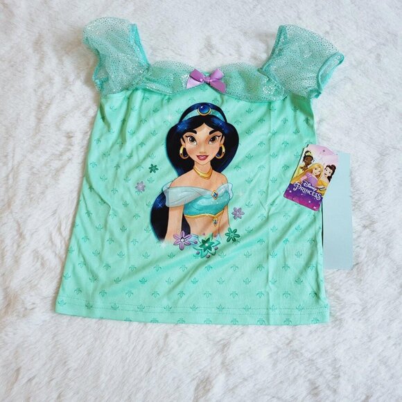 Disney's Jasmine Girls Top & Bottoms Pajama Set (size 4) 4KIDG-F - Picture 4 of 8